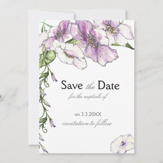 Save The Date Pensee Moderne Enregistrer la Date (Devant)
