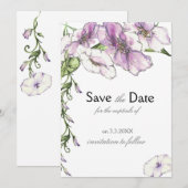 Save The Date Pensee Moderne Enregistrer la Date (Devant / Derrière)