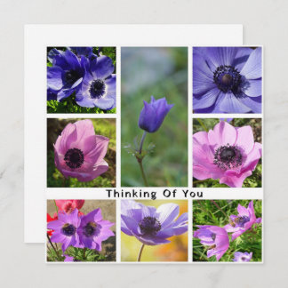 Save The Date Penser à vous Anemone Photo Collage