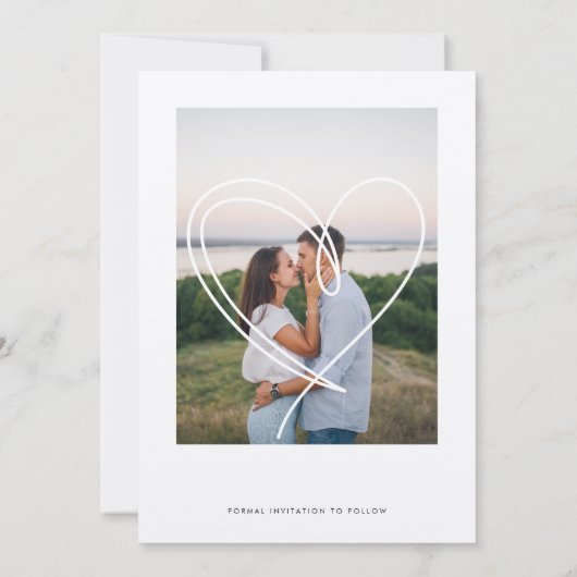 Save The Date Pensez-Nous Dans Calendrier Moderne Minimale Coupl (Dos)