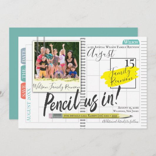 Save The Date Pensez-Nous Dans La Revue Publique Retrouvailles F (Devant / Derrière)