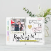 Save The Date Pensez-Nous En Puce Journal Calendrier Photo (Debout devant)