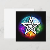 Save The Date pentagramme wiccan (Devant / Derrière)