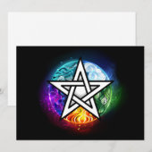 Save The Date pentagramme wiccan (Devant / Derrière)
