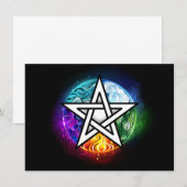 Save The Date pentagramme wiccan (Devant / Derrière)