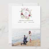 Save The Date Peonies Rose Bourgogne Image Florale Enregistrer L (Devant)