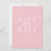 Save The Date Peony Rose Bleu Simple Enregistrer La Date Pas De  (Devant)