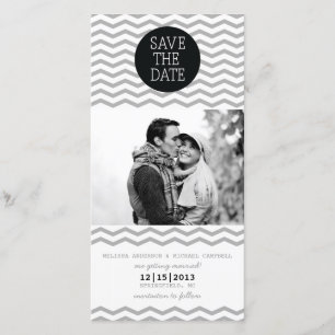 Save The Date Perfect Chevron Coral & Grey Enregistrer La Date P