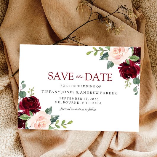 Save The Date Perfection de broussailles : Aquarelle florale Bou