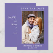 Save The Date Périmètre photo minimaliste moderne (Devant / Derrière)