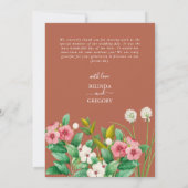 Save The Date Périwinkle Burnt Orange Terracotta Mariage (Dos)
