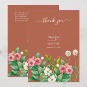 Save The Date Périwinkle Burnt Orange Terracotta Mariage (Devant / Derrière)