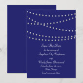 Save The Date Perles du Parti sur Indigo Enregistrer la date (Devant / Derrière)
