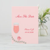 SAVE THE DATE PERLES & PROSECCO ENTERREMENT DE VIE DE JEUNE FILL (Debout devant)