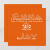 Save The Date Persimmon Simply Color Enregistrer la date (Devant / Derrière)