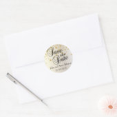 Save the date | personaliseren ronde sticker (Envelop)