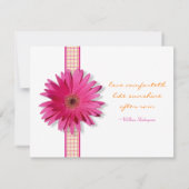 Save The Date Personnalisable Gerbera Rose Daisy Enregistrer la  (Dos)