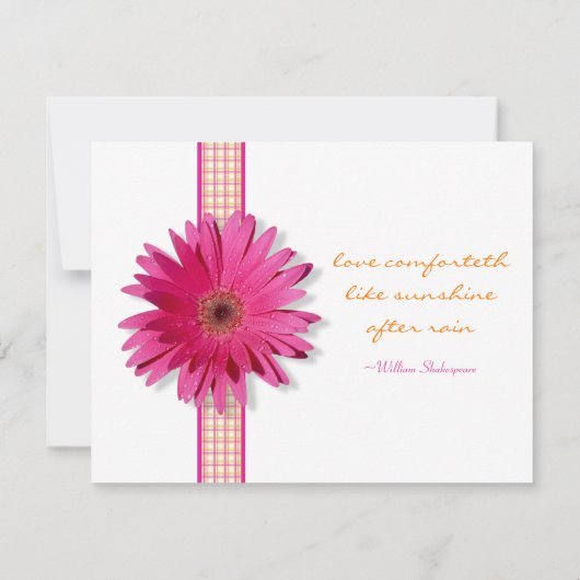 Save The Date Personnalisable Gerbera Rose Daisy Enregistrer la  (Dos)