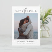 Save The Date Personnalisable Moderne Multi Photo Qr Code (Debout devant)
