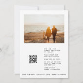 Save The Date Personnalisable Moderne Multi Photo Qr Code (Dos)