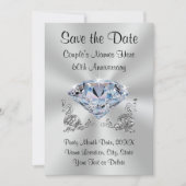 Save The Date Personnalisé 60e anniversaire Enregistrer les cart (Devant)