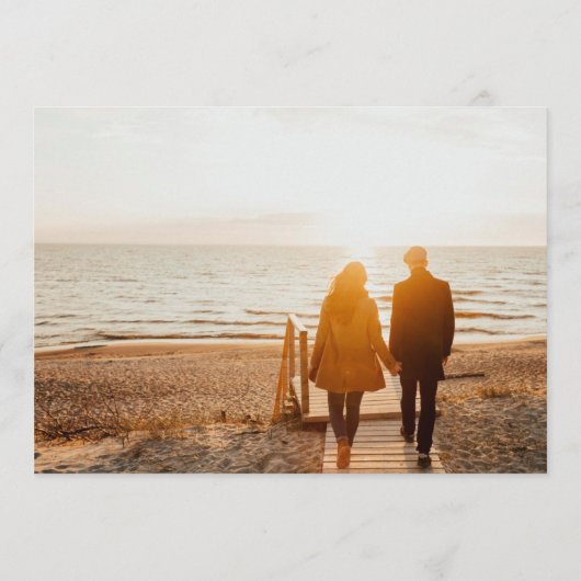 Save The Date Personnalisé | Cadres photos en gras Texte moderne (Dos)