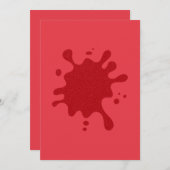 Save The Date Personnalisé Tomate Rouge Splash Plat Enregistrer (Devant / Derrière)