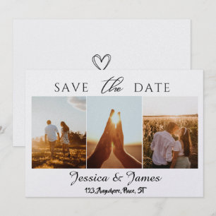 Save The Date Personnaliser la photo Date d'enregistrement perso