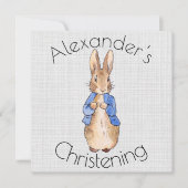 Save The Date Personnaliser Pierre le lapin Christening (Devant)