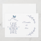 Save the Date Persoonlijke Laurels Kaart (Voorkant / Achterkant)