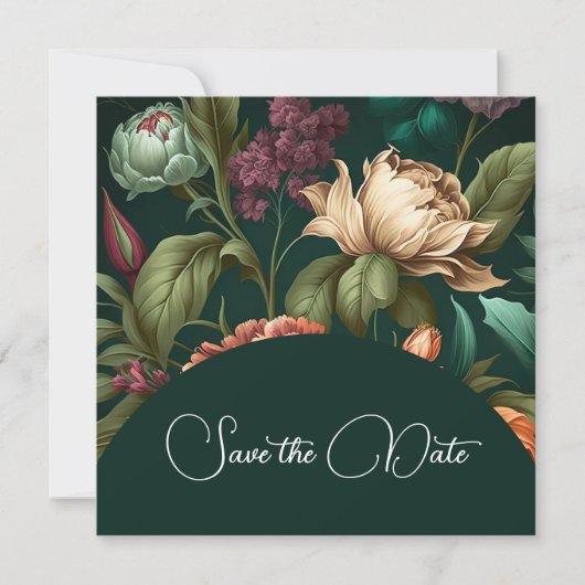 Save The Date Pétales De Fleurs Enregistrer La Date (Devant)