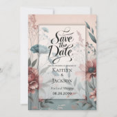 Save The Date Pétales et fleurs douces de sérénité (Devant)