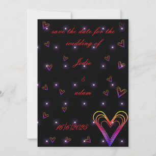 Save The Date petit coeur coloré mignon