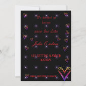 Save The Date petit coeur coloré mignon (Dos)