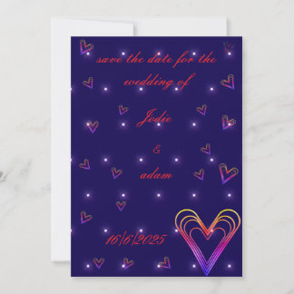 Save The Date petit coeur coloré mignon
