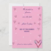 Save The Date petit coeur coloré mignon (Dos)