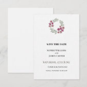 Save The Date Petit Mariage Floral (Devant / Derrière)