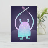 Save The Date Petit Monstre Bleu (Debout devant)