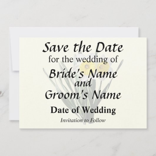 Save The Date Petit Narcisse Timide (Devant)