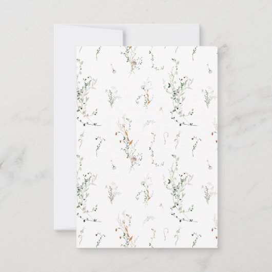 Save The Date Petite Fleur sauvage Monogramme Enregistrer la dat (Dos)
