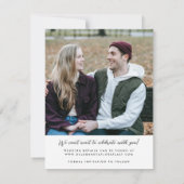 Save The Date Petite Simple Moderne Polices Mixtes encadrées 2 P (Dos)