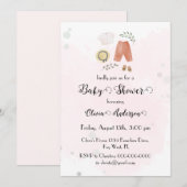 Save The Date Petite tenue Boho Baby shower fille (Devant / Derrière)
