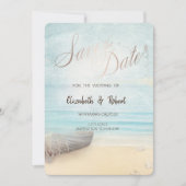 Save The Date Phare de bateau de plage Enregistrer la date (Devant)