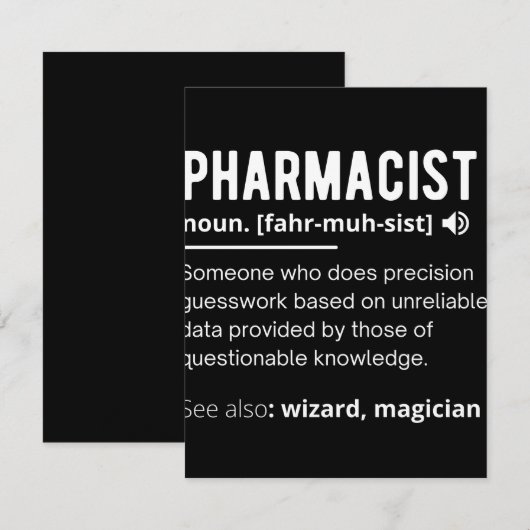 Save The Date pharmacist (Devant / Derrière)