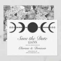 Phase Lune Noire & Blanc Wiccan Handfasting