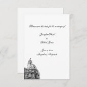 Save The Date Philadelphie Destination Mariage Enregistrer la da (Devant / Derrière)