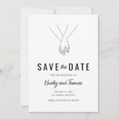 Save The Date Photo À Main Moderne Enregistrer La Date (Devant)