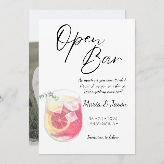 Save The Date Photo amusante moderne (Devant / Derrière)