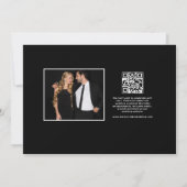 Save The Date Photo amusante tendance noir blanc (Dos)