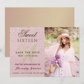 Save The Date Photo Anniversaire 16 Ans (Devant / Derrière)